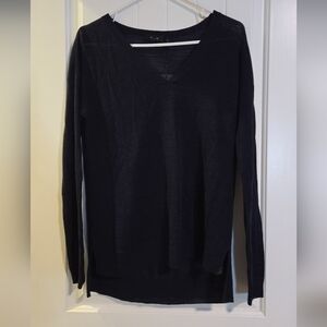 Theory Navy Blue Linen‎ Blend Sweater